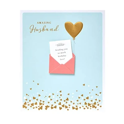 Image of UK Greetings Husband Birthday Card 3D Effect