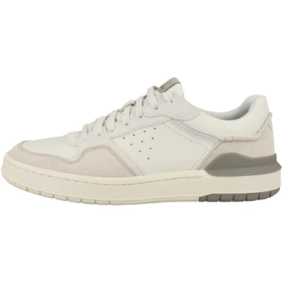 Image of Clarks COURTLITE2 Trainers, Men&#039;s, Size: 7, Off white Leather