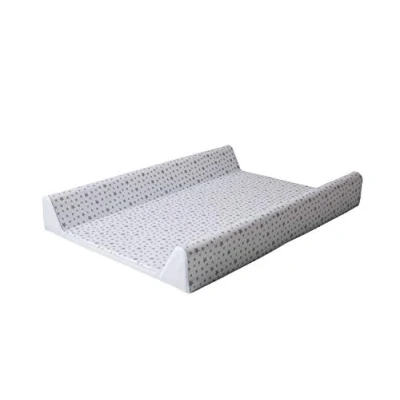Image of Koko, AntiRoll Baby Changing Mat with A Grey Star Print Waterproof Easy to Clean Designed for Comfort, White