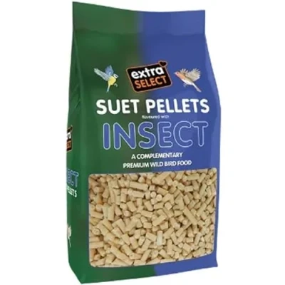 Image of Extra Select Insect High Energy Suet Pellets Wild Bird Food Protein, Fat Rich Year Round Feeding 3 kg Refill