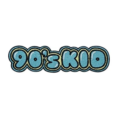 Image of 90&#039;s Kid Retro Vintage Iron on Patch Old School Nineties Patches, 90s Embroidery Patch, Adult ironable Denim Jackets Badges Finally Home