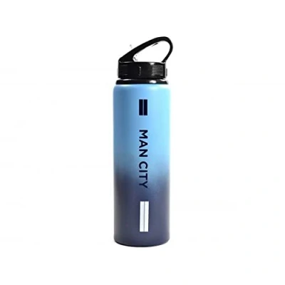 Image of Manchester City F.C. Team Merchandise 750ml Aluminium Fade Bottle, Blue