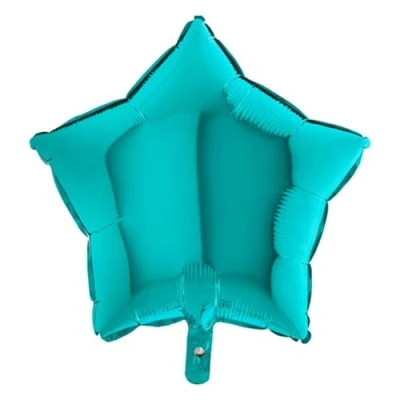 Image of Grabo 19217TI P Star Shape Balloon Single Pack, Length 18 Inch, Colour Tiffany, One Size