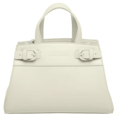 Image of Armani Exchange Women&#039;s Capsule Milano, Cross Gender Tone Buckle Tote m, Dusty Ground, One Size