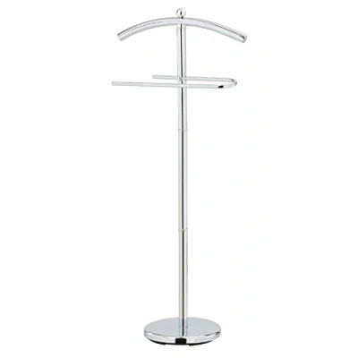 Image of Mondex INX408 00 chrome Plated Metal Valet Stand with Double Hanger, Metal, plated, 43 x 25 109 cm