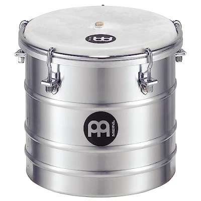 Image of Meinl Percussion Aluminum Series Cuica Extra Small Hand Drum with Goat Skin 6 Inches Height Aluminum, Silver (QW6)