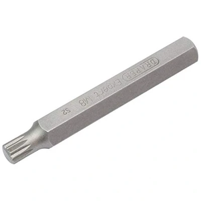 Image of Draper M8 x 75mm Spline 10mm Insert Bit for Mechanic&#039;s Sets