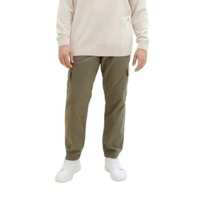 Image of TOM TAILOR Men&#039;s 1039929 Plus Size Trousers, 10415 Dusty Olive Green, 4XL