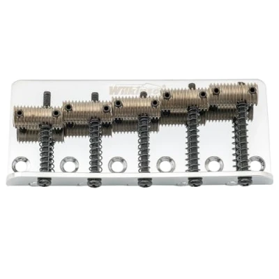 Image of Wilkinson 72mm(2 53/64 Inch) 5 String Bass Bridge Threaded Saddles for Precision/Jazz Bass, Chrome
