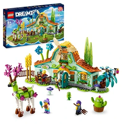 Image of LEGO DREAMZzz 2 in 1 Stable of Dream Creatures Set, Fantasy Farm Toy with Deer Figure That Can Be Built Ways, Includes 4 TV Show Minifigures, Mythical Animal Playset for Kids, Girls, Boys 71459