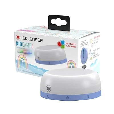 Image of Ledlenser KidCAMP6 LED Battery Powered Lantern, Powerful 60 Lumen Camping Rechargeable Outdoor Light, and Hiking Lamp, Night Light For Children, Up To 40 Hours Life (Purple)