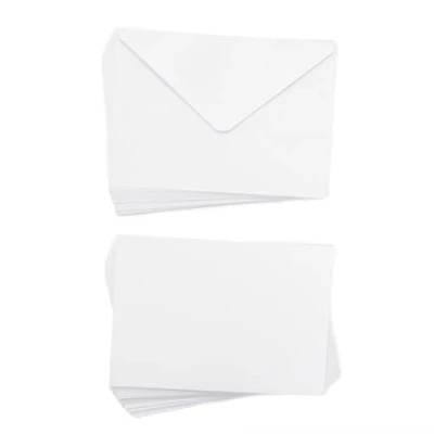 Image of Crafter&#039;s Companion A5 White Card &amp; Envelopes Pack of 50 Includes 25 Blanks Matching Great for a Variety Occasions