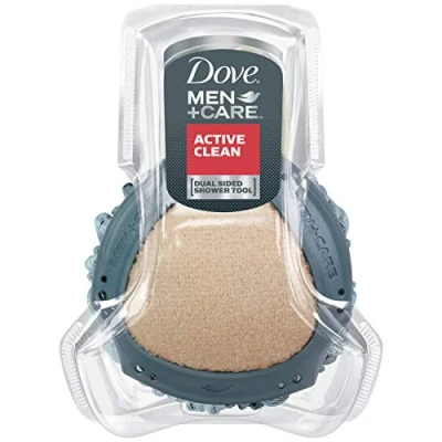 Image of Dove Men Plus Care Active Clean Shower Scrubbing Tool, Maximum Body Scrub , 1 Ea