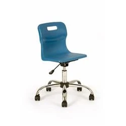 Image of Titan Swivel Junior Chair 365 435mm Seat Height Blue T30 B