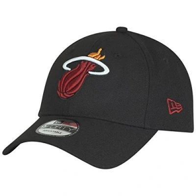 Image of New Era Miami Heat 9forty Adjustable Cap The League Black One Size