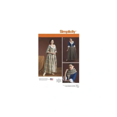 Image of Simplicity Pattern 8161 Misses&#039; 18th Century Costumes, Paper, White, Carpet Uni Terracotta Size: Ø120cm Round