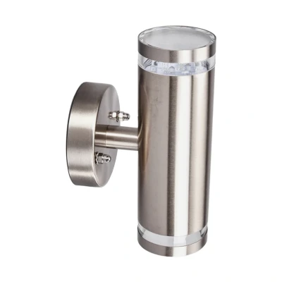 Image of Lindby Tiberus stainless steel LED outdoor wall light