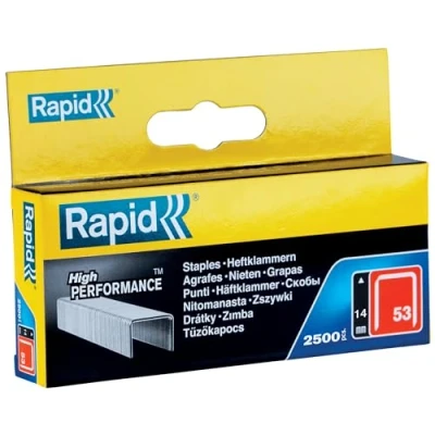 Image of Rapid High Performance Staples, No.53, Leg Length 8 mm, 11857025 2500 Pieces