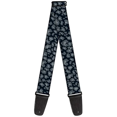 Image of Buckle Down Guitar Strap Leopard Grays 2&quot; Wide 29 54&quot; Length
