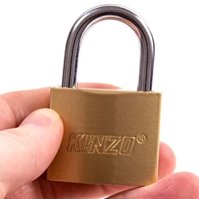 Image of 6X Brass 40mm Heavy Duty Padlocks + Security Keys Shed/Gate Locks