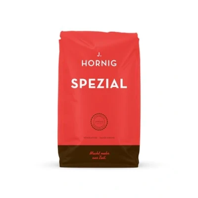 Image of J. Hornig Whole Coffee Beans, Spezial, Versatile Arabica and Robusta Blend, For Filter Espresso Preparation, 500g Pack