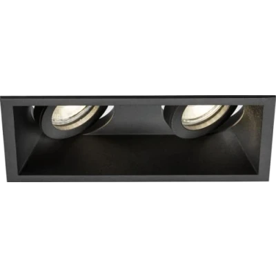 Image of KnightsBridge Dipa Twin Tilt Square Anti Glare Downlight Black