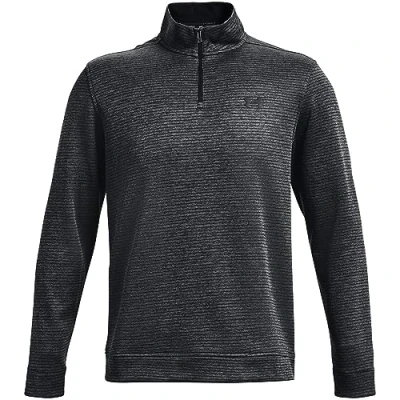 Image of Under Armour Men&#039;s Storm SweaterFleece Quarter Zip Sweatshirt, (001) Black / Black, 3XL