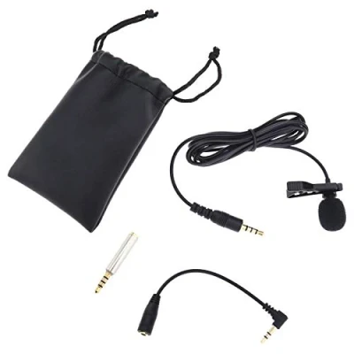 Image of OTOTEC Clip On Microphone, Lavalier Lapel Omnidirectional Microphone Kit Professional Mini Smartphones Noise Cancelling Mic for Blogger Voice Podcast Interview Video