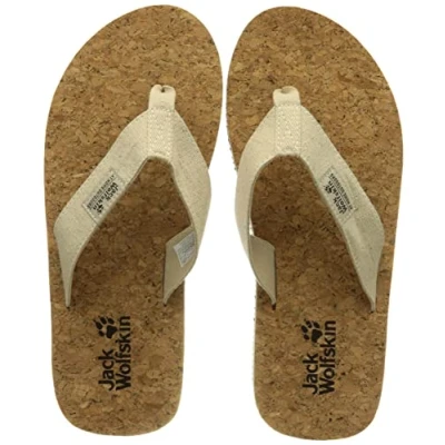Image of Jack Wolfskin Women&#039;s Ecostride 2 Slipper W Sandal, Natural Cork, 3 UK
