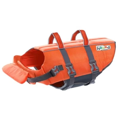 Image of Outward Hound Granby Splash Orange Dog Life Jacket, Large