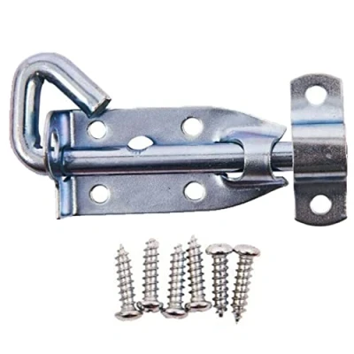 Image of Masterpart Pad Slide Bolt Galvanised Steel Shed Gate Door Lock Latch 4&quot; &amp; Screws 100mm