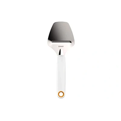 Image of Fiskars Cheese Slicer For Hard Cheese, Stainless Steel/Synthetic Material, Cutting Width: 6 cm, Functional Form, White, 1016129