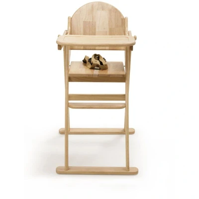 Image of Safetots Deluxe Putaway Folding Wooden High Chair, Natural, Highchair for Baby and Toddler, Pre Assembled, Stylish, Practical, Space Saving Chair