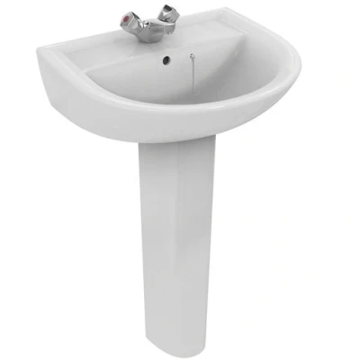 Image of Armitage Shanks Sandringham 21 55cm 1 taphole washbasin with overflow and chainstay hole E896201