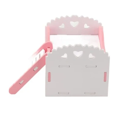 Image of Jeffergarden 3 Colours Pet Hamster Rat Small Animal Lock Bed Cage Sleeping House Nest Exercise Toy Supplies Accessories (Pink)