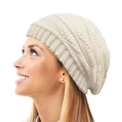 Image of TOSKATOK Ladies Knit Slouch Winter Hat/Beanie Cream A