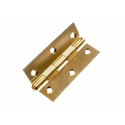 Image of Pair of Door Loose PIN Butt Hinges EB Brass Plated 87MM (3 1/2 inch)