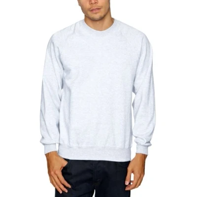Image of Fruit of the Loom 2 Pack Raglan Men&#039;s Sweatshirt Heather Grey Medium