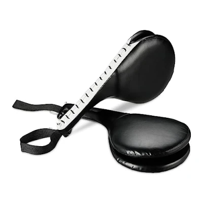 Image of Relaxdays Taekwondo Hand Claws Set of 2, Double Punch, Kick pad, Martial Arts, H x W D: 51 18,5 8 cm, Black, 18.5 cm