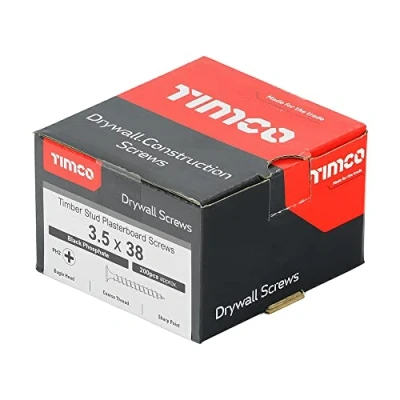 Image of 5x TIMCO Drywall Screws PH Bugle Coarse Thread Grey 00050DRYCS Pack of 200
