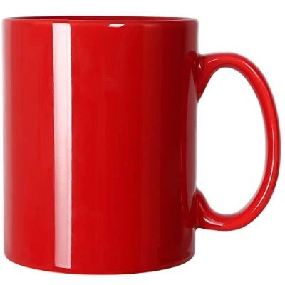 Image of Smilatte 20 OZ Extra Large Ceramic Coffee Mug, M017 Classic Porcelain Boss Super Big Tea Cup with Handle for Office and Home, Red
