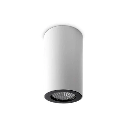 Image of Pipe 1 Light Round Surface Mounted Downlight White, Black, GU10
