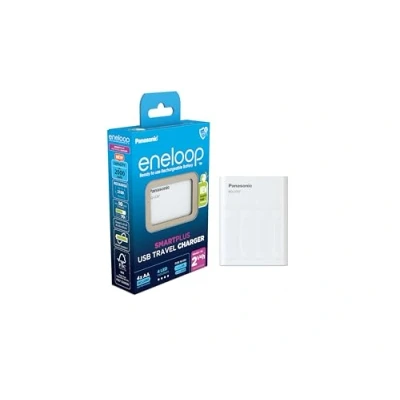 Image of eneloop SmartPlus Travel charger, for 1 4 AA/AAA Rechargeable Batteries, 2.25h Charging Time, 10 Safety Features, AA Batteries Included (2000 mAh), USB