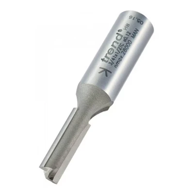 Image of Trend Professional Straight Two Flute Router Cutter, 1/2 Inch Shank, 8mm Cut Diameter, Tungsten Carbide Tipped, 3/41X1/2TC