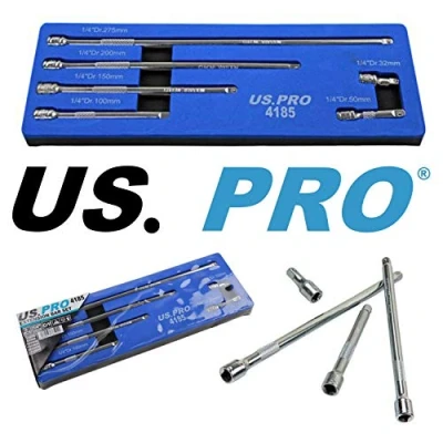 Image of US Pro 1/4&quot; Drive Extension bar Set 6pc 32mm 275mm 4185