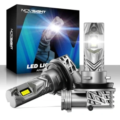 Image of NOVSIGHT H11 LED Headlight Bulb 1:1 Mini Size 6500K Cool White Light Bulbs,70W 24000LM H8/H9/H11 Car Conversion Kit, Plug and Play,IP68 Waterproof,Pack of 2