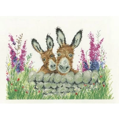 Image of Heritage Crafts Cross Stitch Kit Pip and Poppy (Aida) Love Country