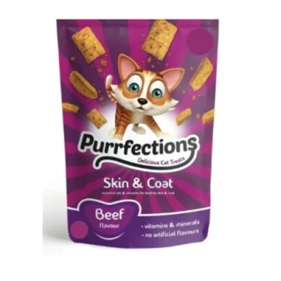Image of FabFinds Cat Treats Tasty Snacks with Taurine for Healthy Eyes &amp; Heart Resalable Pack (Beef, 1X 60g)
