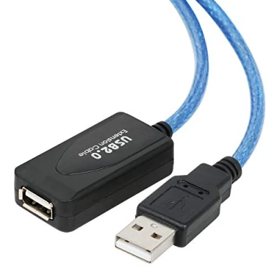 Image of TRIXES 10m USB Extension Cable Active Repeater, High Speed Male to Female, 2.0 compliant and 1.1 for Printers, Keyboards, Game Console, Wi Fi Antenna, Headsets etc