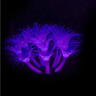 Image of Rianpesn Artificial Silicone Coral Aquarium Fish Tank Ornaments, Effect Decor Plant Ornament